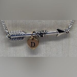 Madison Tyler Arrow & Heart ‘D’ Initial Necklace